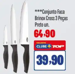 Rede Top Conjunto Faca Brinox Cross 3 Peças Preto un. oferta