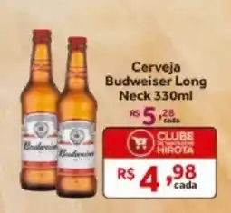 Hirota Food Supermercado Cerveja Budweiser Long Neck oferta
