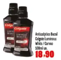 Rede Top Antisséptico Bucal Colgate Luminous White/Carvao un. oferta