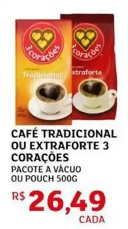 Assaí Atacadista Café tradicional ou extraforte 3 corações oferta