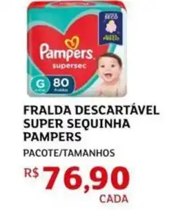 Assaí Atacadista Fralda descartável super sequinha pampers oferta