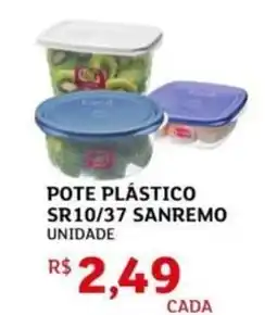 Assaí Atacadista Pote plástico sr10/37 sanremo unidade oferta