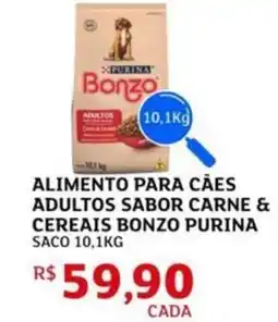 Assaí Atacadista Alimento para caes adultos sabor carne & cereais bonzo purina saco oferta