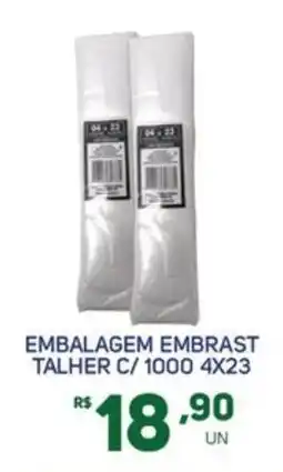 Brasil Atacadista Embalagem embrast talher c/ 1000 4x23 oferta
