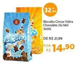 Mercadinhos São Luiz Biscoito Circus Vieira Chocolate Ou Mel oferta