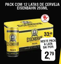 Supermercados Varandas Pack com 12 latas de cerveja eisenbahn oferta