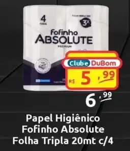 Dubom Supermercados Papel Higiênico Fofinho Absolute Folha Tripla 20mt oferta