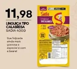 Mercadão Atacadista Linguica tipo calabresa sadia oferta