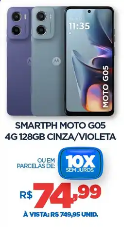 DB Supermercados Smartph Moto GO5 4G 128GB cinza/violeta oferta
