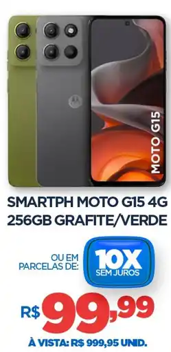 DB Supermercados Smartph Moto G15 4G 256GB grafite/verde oferta