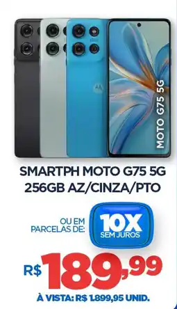 DB Supermercados Smartph Moto G75 5G 256GB AZ/CINZA/PTO oferta