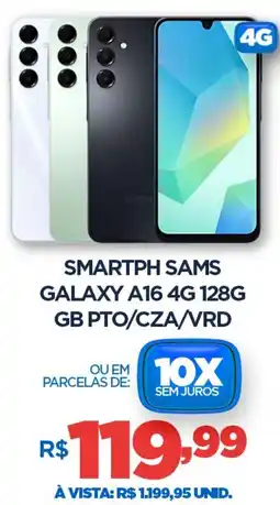 DB Supermercados Smartph Samsung Galaxy A16 4g 128GB GB PTO/CZA/VRD oferta