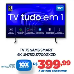 DB Supermercados Tv 75 Samsung Smart 4K UN75DU7700GXZD oferta
