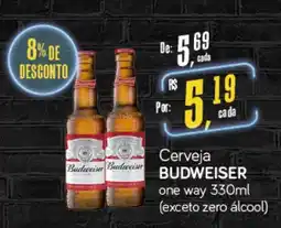 Cometa Supermercados Cerveja BUDWEISER one way oferta