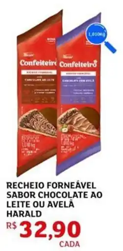 Assaí Atacadista Recheio forneável sabor chocolate ao leite ou avelā harald oferta
