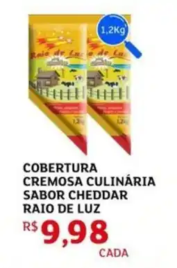 Assaí Atacadista Cobertura cremosa culinária sabor cheddar raio de luz oferta