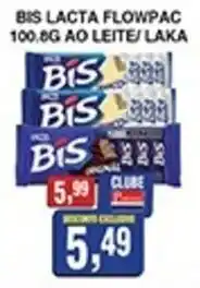 Supermercados Paraná Bis lacta flowpac ao leite/laka oferta