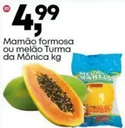 Frangolândia Mamão formosa Ou melão Turma da Mônica oferta