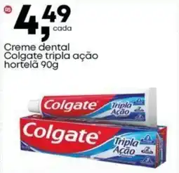 Frangolândia Creme dental Colgate tripla ação hortelã oferta