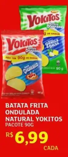 Assaí Atacadista Batata frita ondulada natural yokitos pacote oferta