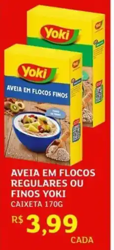 Assaí Atacadista Aveia em flocos regulares ou finos yoki caixeta oferta