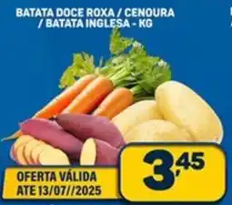 Dom Atacadista Batata doce roxa/cenoura /batata inglesa oferta