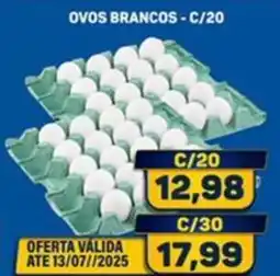 Dom Atacadista Ovos brancos - c/20 oferta