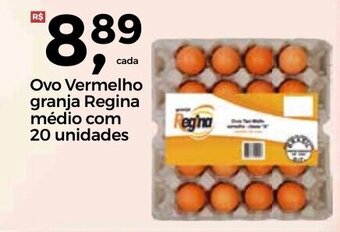 Frangolândia Ovo Vermelho Granja Regina medio com 20 unidades oferta