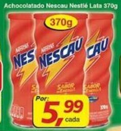 Supermercados Guanabara Achocolatado Nescau Nestle Lata 370g oferta