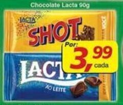Supermercados Guanabara Chocolate Lacta 90g oferta