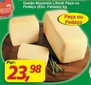 Supermercados Guanabara Queijo Mucarela Litoral peca ou pedaco 1kg oferta