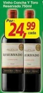 Supermercados Guanabara Vinho Concha y Toro Reservado 750ml oferta