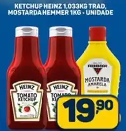 Dom Atacadista Ketchup heinz trad, mostarda hemmer 1kg - unidade oferta