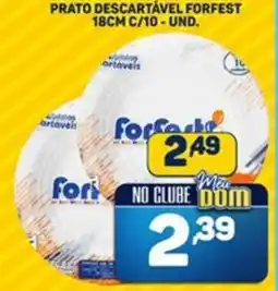 Dom Atacadista Prato descartável forfest oferta