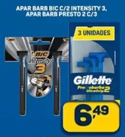 Dom Atacadista Apar barb bic c/2 intensity 3, apar barb presto 2 c/3 oferta