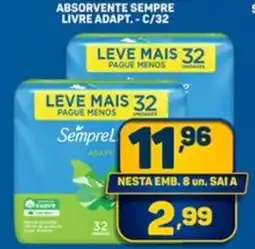 Dom Atacadista Absorvente sempre livre adapt.-c/32 oferta