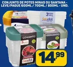 Dom Atacadista Conjunto de potes minas ou santana oferta