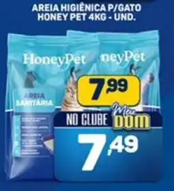 Dom Atacadista Areia higienica p/gato honey pet und. oferta