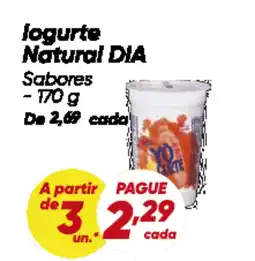 Dia logurte Natural DIA Sabores oferta