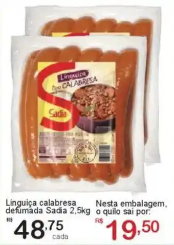 Giga Atacado Linguiça calabresa defumada Sadia oferta