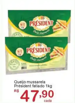 Giga Atacado Queijo mussarela Président fatiado oferta