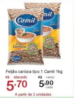 Giga Atacado Feijão carioca tipo 1 Camil oferta