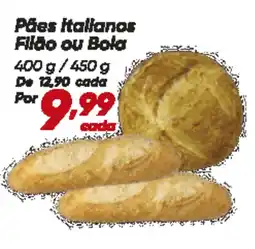 Dia Pães italianos Filão ou Bola oferta