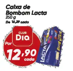 Dia Caixa de Bombom Lacta oferta