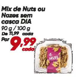 Dia Mix de Nuts ou Nozes sem casca oferta
