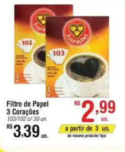 Fort Atacadista Filtro de Papel 3 Corações oferta