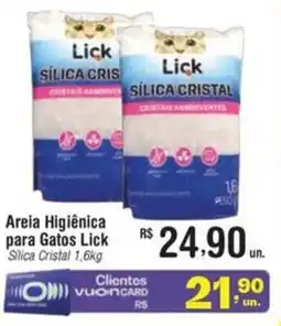 Fort Atacadista Areia Higiênica para Gatos Lick Silica Cristal oferta