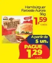 Lopes Supermercados Hambúrguer Faroeste Aurora oferta