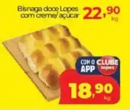 Lopes Supermercados Bisnaga doce Lopes com creme/ açucar oferta