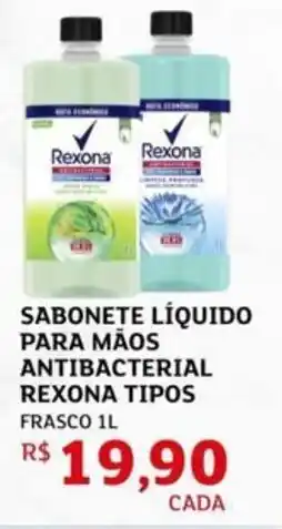 Assaí Atacadista Sabonete líquido para mãos antibacterial rexona tipos frasco oferta